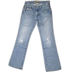 VTG Y2K 2006 Old Navy Ultra Low Rise Distressed Boot Cut Jeans Size 1